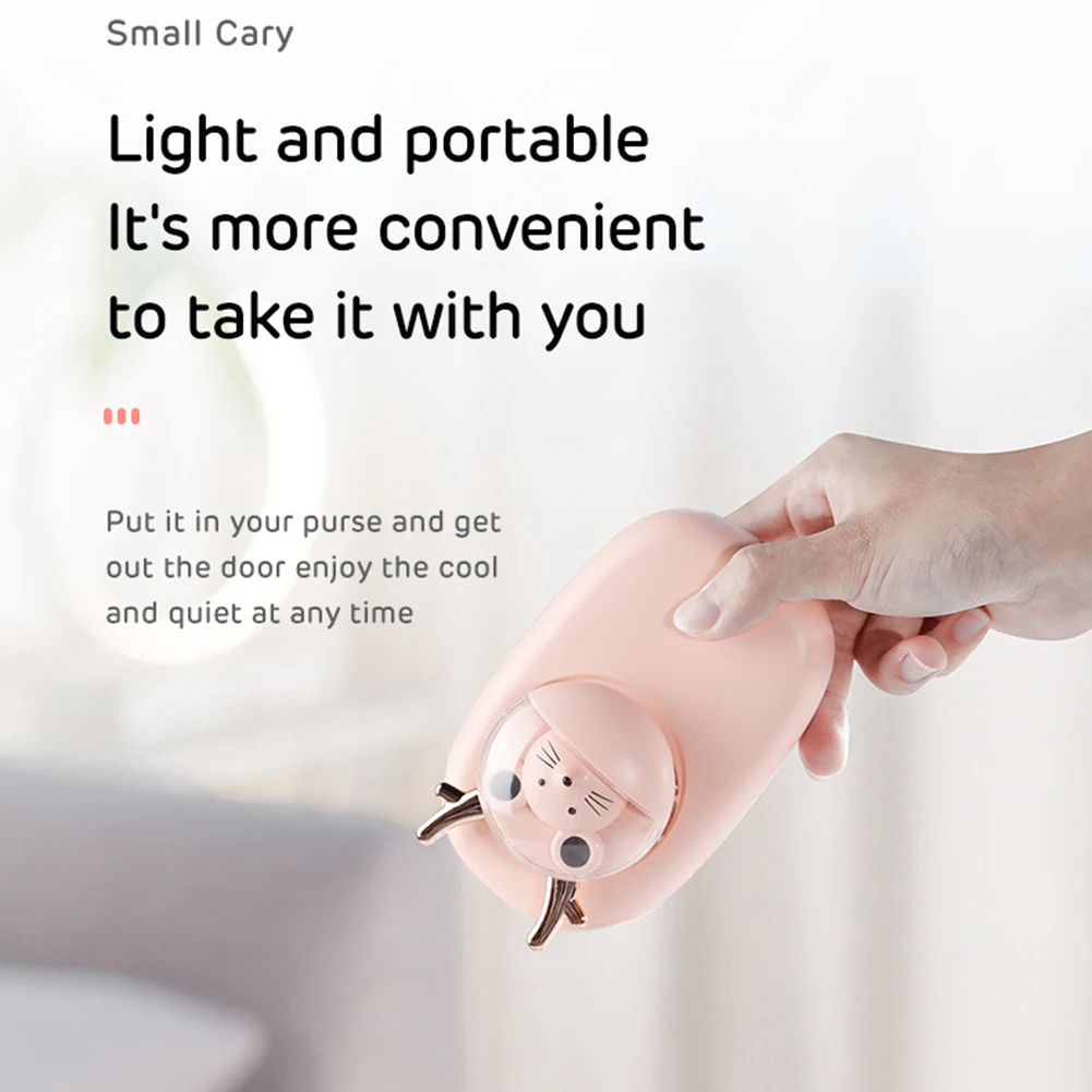 Подвесной веер для шеи милый мультяшный домашних животных Ручной Веер без