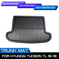 for hyundai tucson tl 2019 2018 2017 2016 2015 car tray boot liner cargo rear trunk cover floor carpet matt mat boot liner mud