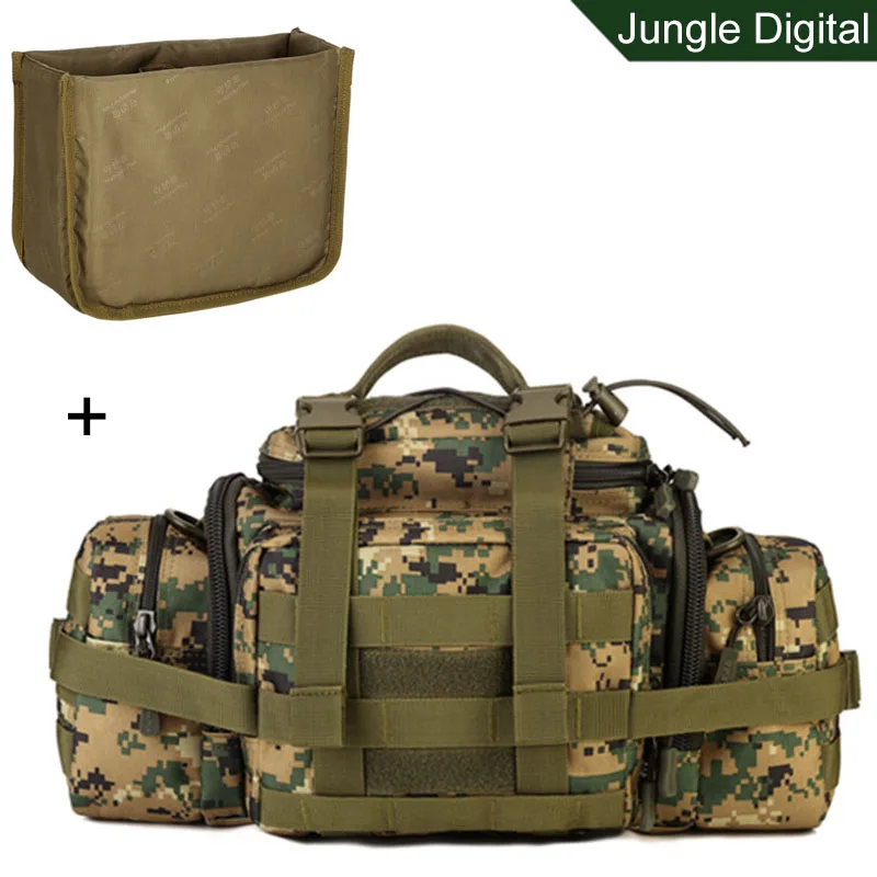 Jungle adCamera bag Molle военные поясные сумки Сумка для фотоаппарата/Чехол поясная сумка ремень тактика большой Shouder assase Кемпинг пакет Спорт на открытом воздухе камера XA573WA - Цвет: Jungle adCamera bag