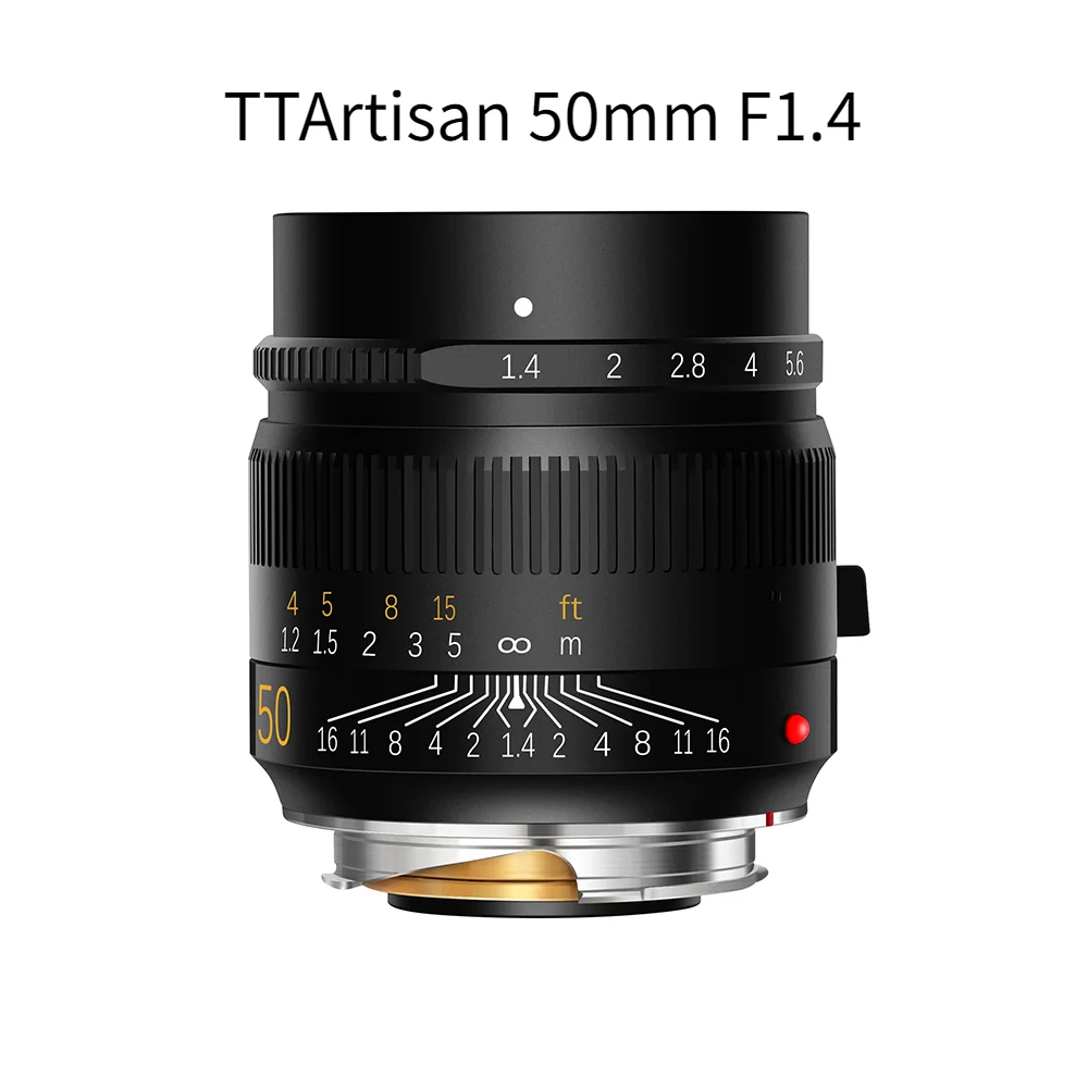 

TTArtisan Camera lens 50mm F1.4 ASPH Full Frame Manual Focus Lenses for Leica M-Mount Camera Lente M240 M3 M6 M7 M8 M9 M9p M10