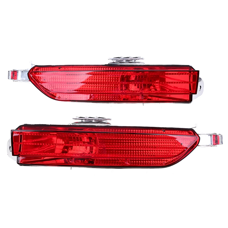 

POSSBAY Car Rear Bumper Reflector for VW Touareg (Typ 7P) 2011 2012 2013 2014 Pre-facelift Tail Warning Lights Housing Red Lens