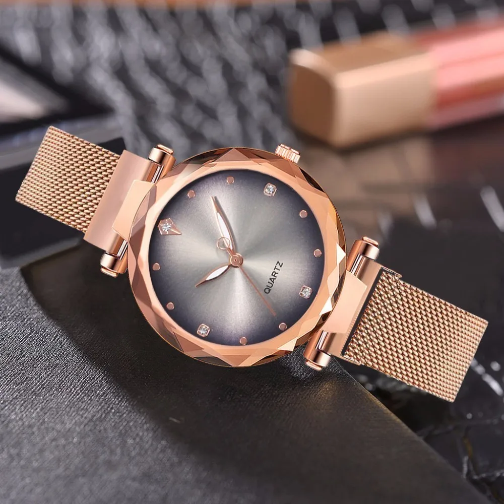 Женские часы Звездное небо с магнитной пряжкой роскошные Дамские Кварцевые из