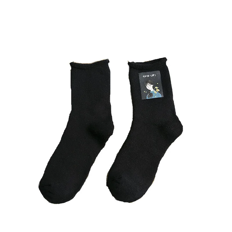 

Socks Women Harajuku Long Autumn Breathable Deodorant Winter New Cute Cartoon Fashion Brief Wild Trend Motion Socks Hip Hop