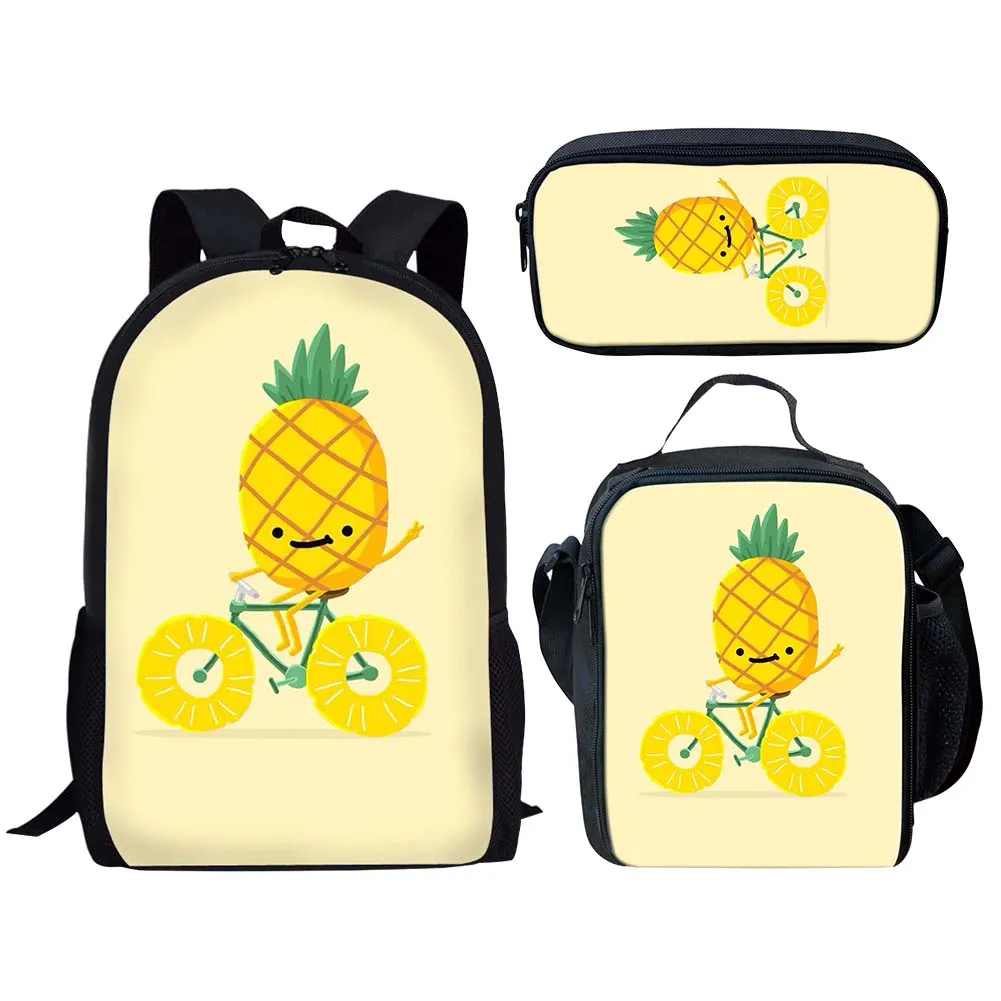 Школьная сумка желтого цвета с рисунком для девочек, мальчиков, женщин, мужчин, детей, дорожный рюкзак для ноутбука для подростков, наборы 3P, ...