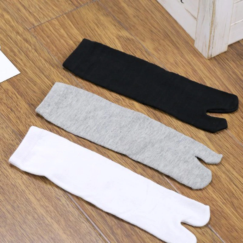 Bamboo Fiber Japanese Black White Toe Socks Two Finger Socks Men And Women Sandal Split Ninjia Summer Unisex Kimono Flip Flops