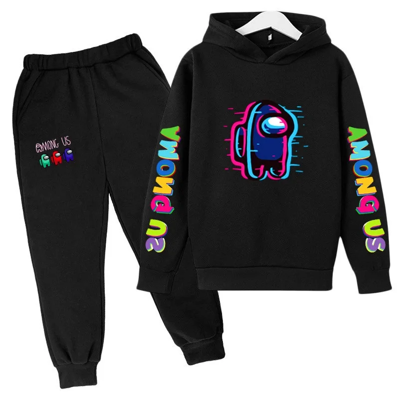 

New Video Game Among Us Cartoon Hoodies Set Casual Pullover Graphic Anime Streetwear Sweatshirt Among Us Hoodie
