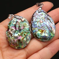 tribal colorful double sided abalone shell pendants reiki heal shell for women necklace earrings jewelry making diy