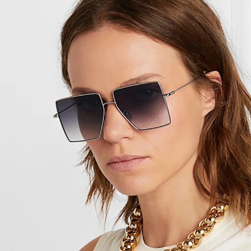 

OUTMIX Fashion Polygon Oversized Women Sunglasses Ladies Trending Luxury Brans Vintage Square Gradients Sun Glasses Female UV400