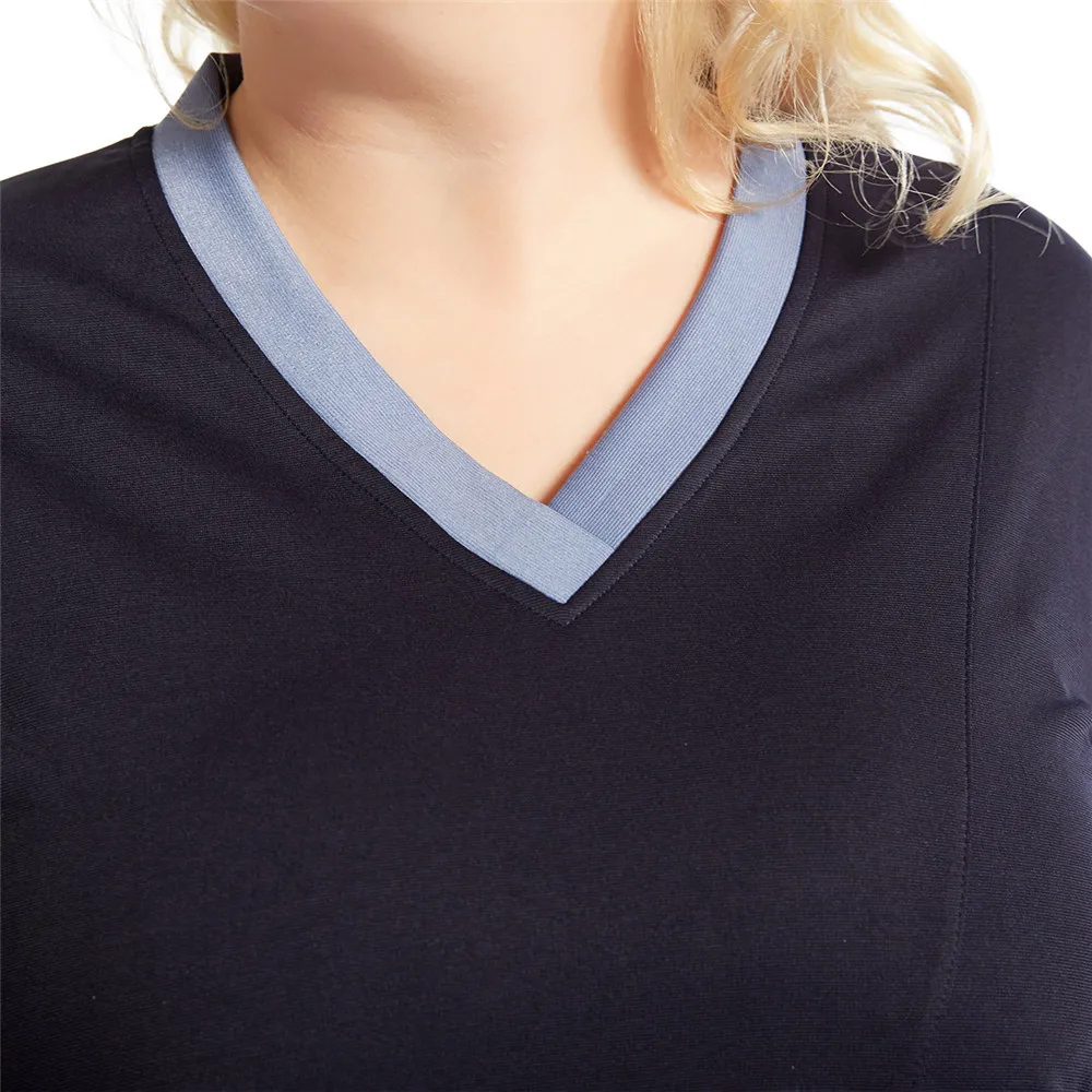 

Plus Size 6XL Casual Boho Beach Dresses Women V-Neck Party Dress Long Sleeve Loose Mini Dress Spring Autumn Vestido Pockets New