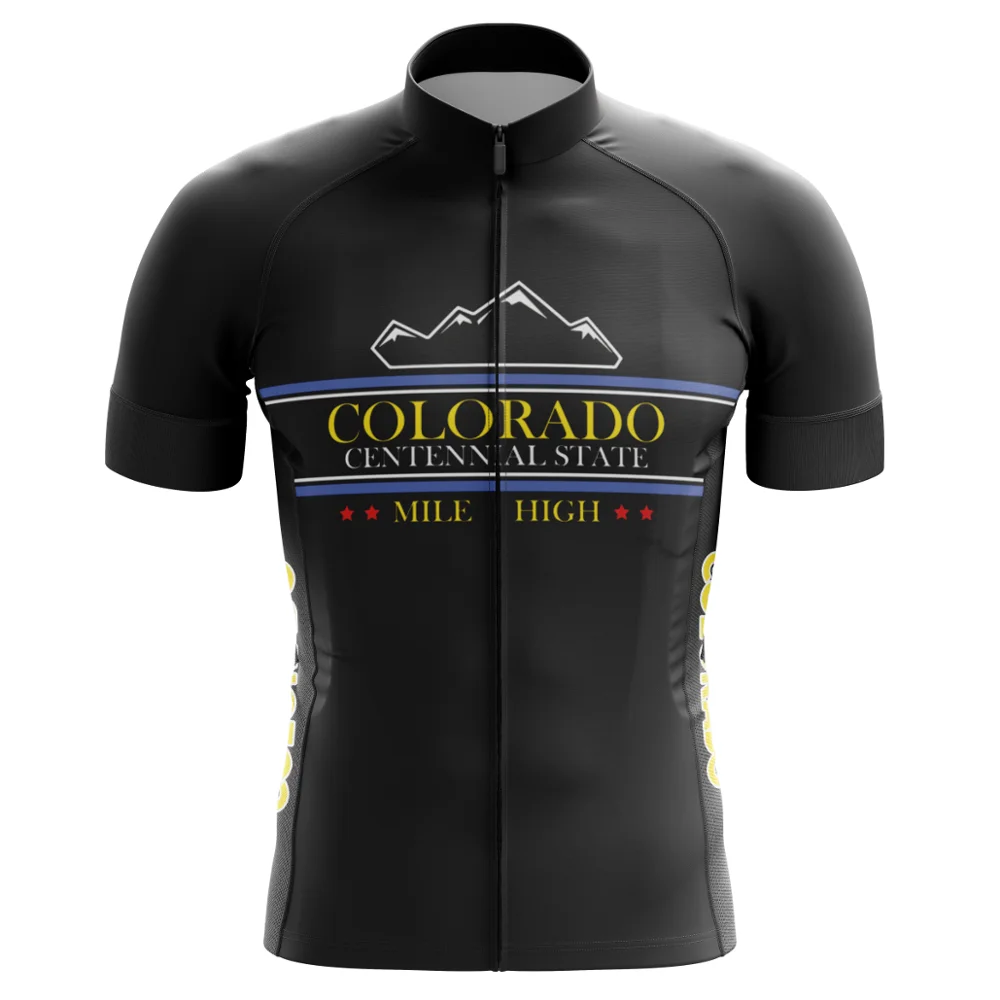 HIRBGOD 2020 New Colorado Men Short Sleeve Cycling Jersey Mile High MTB Bike Shirt Centennial State 1876 Bicycle Top TYZ203-01 | Спорт и