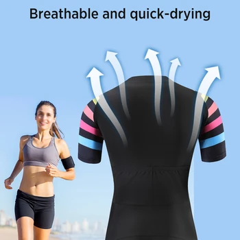 2021 Women Triathlon Suit Short Sleeve Cycling Jersey Set MTB Bike Bicycle Clothing Jumpsuit Bicycle Clothing Bike Shirts 2