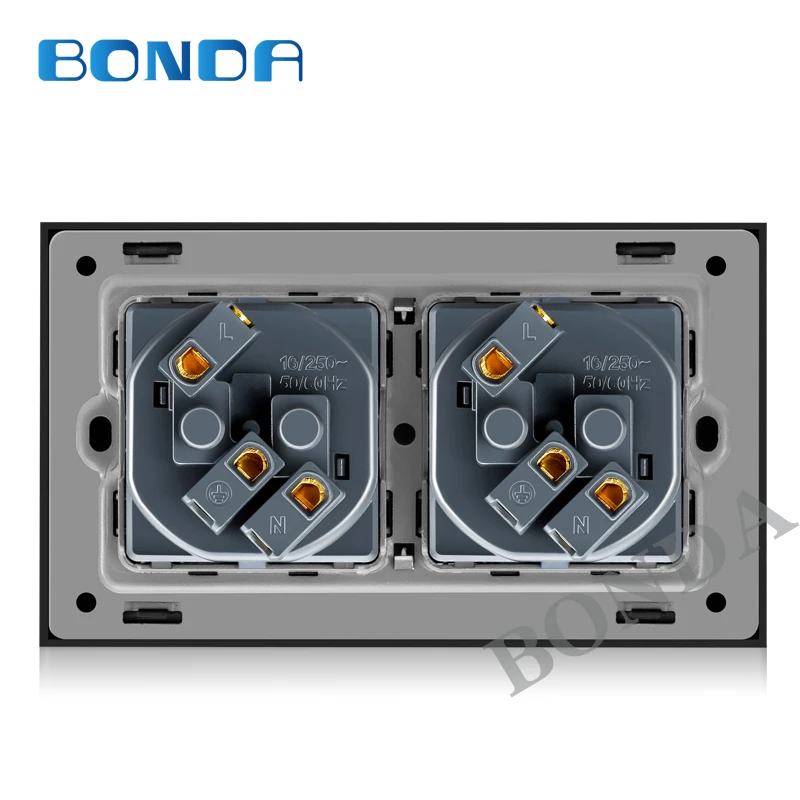 BONDA ЕС Стандартный стены Мощность устройство к разъему 3 цвета с украшением в виде