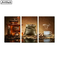 three spells 5d diamond painting coffee beans full square drill landscape home decoration diamond mosaic embroidery crafts