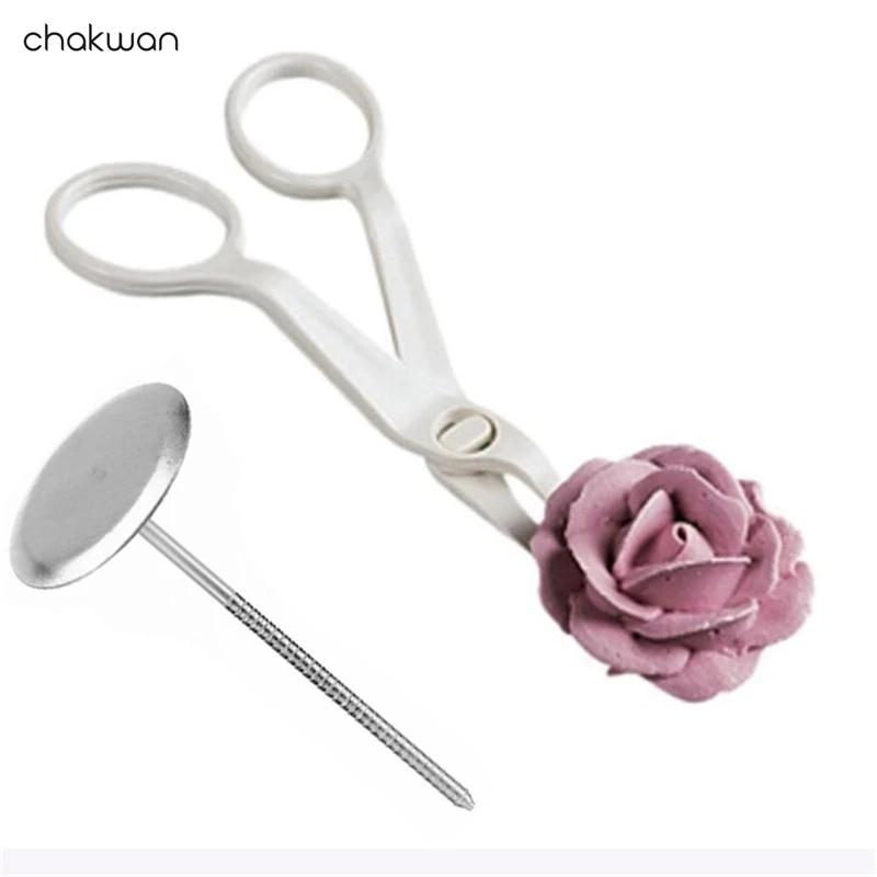 Цветочные ножницы для украшения ногтей 2 шт. безопасный податчик крема