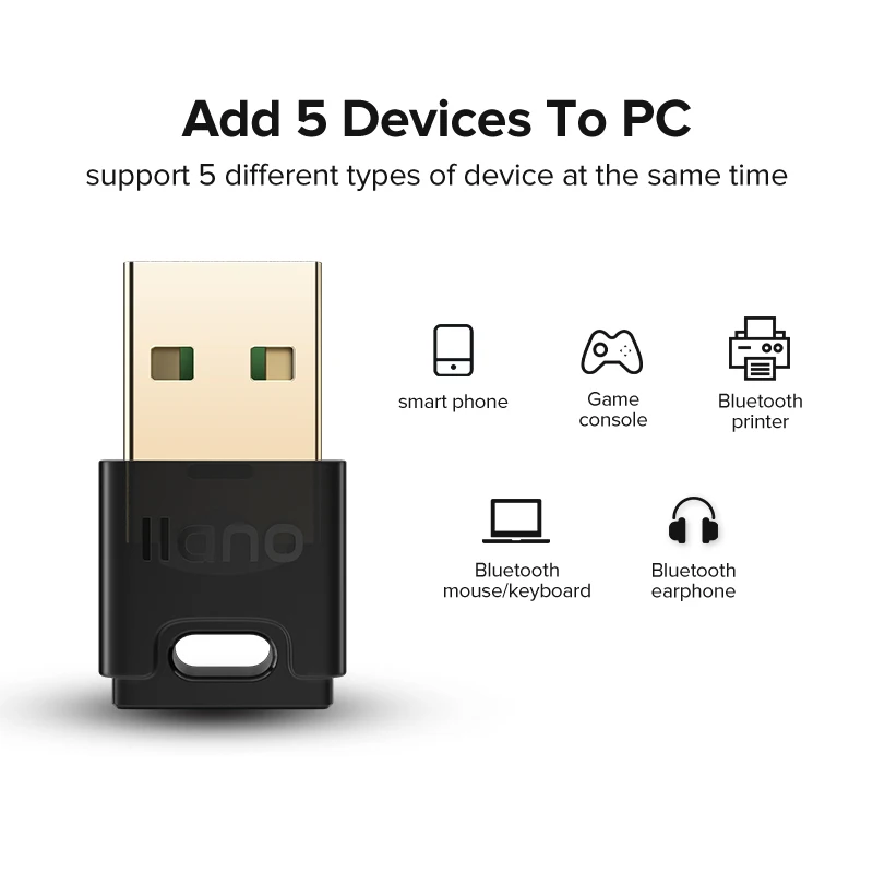 USB Bluetooth адаптер приемник передатчик 5 0 аудио беспроводной для ПК динамик мышь