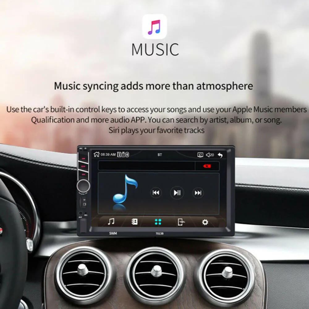 Car 12V Stereo Radio For Apple CarPlay 7.0\" Double Dins Android Players FM MP5 | Автомобили и мотоциклы