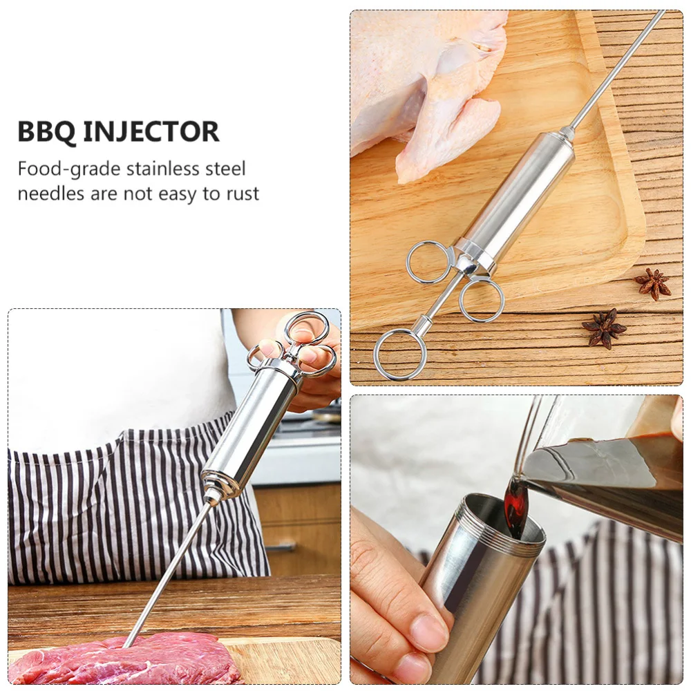 

1 Set Kitchen Turkey Seasoning Injector Barbecue Meat Sauce Injection Tools