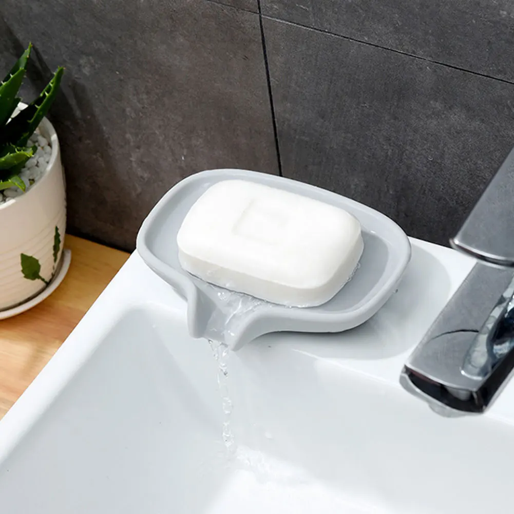 Силиконовая мыльница со сливом держатель для мыла душа/ванной комнаты