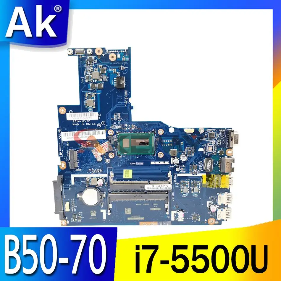 

Akemy ZIWE1/ZIWB2/ZIWB3 LA-B092P For Lenovo B50-70 N50-70 Motherboard i7-5500U CPU LA-B092P Rev: 1 Motherboard Test