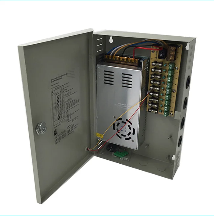 

Free shipping DC power supply 12V 30A switching power supply 9-way box 360W monitoring centralized power supply box