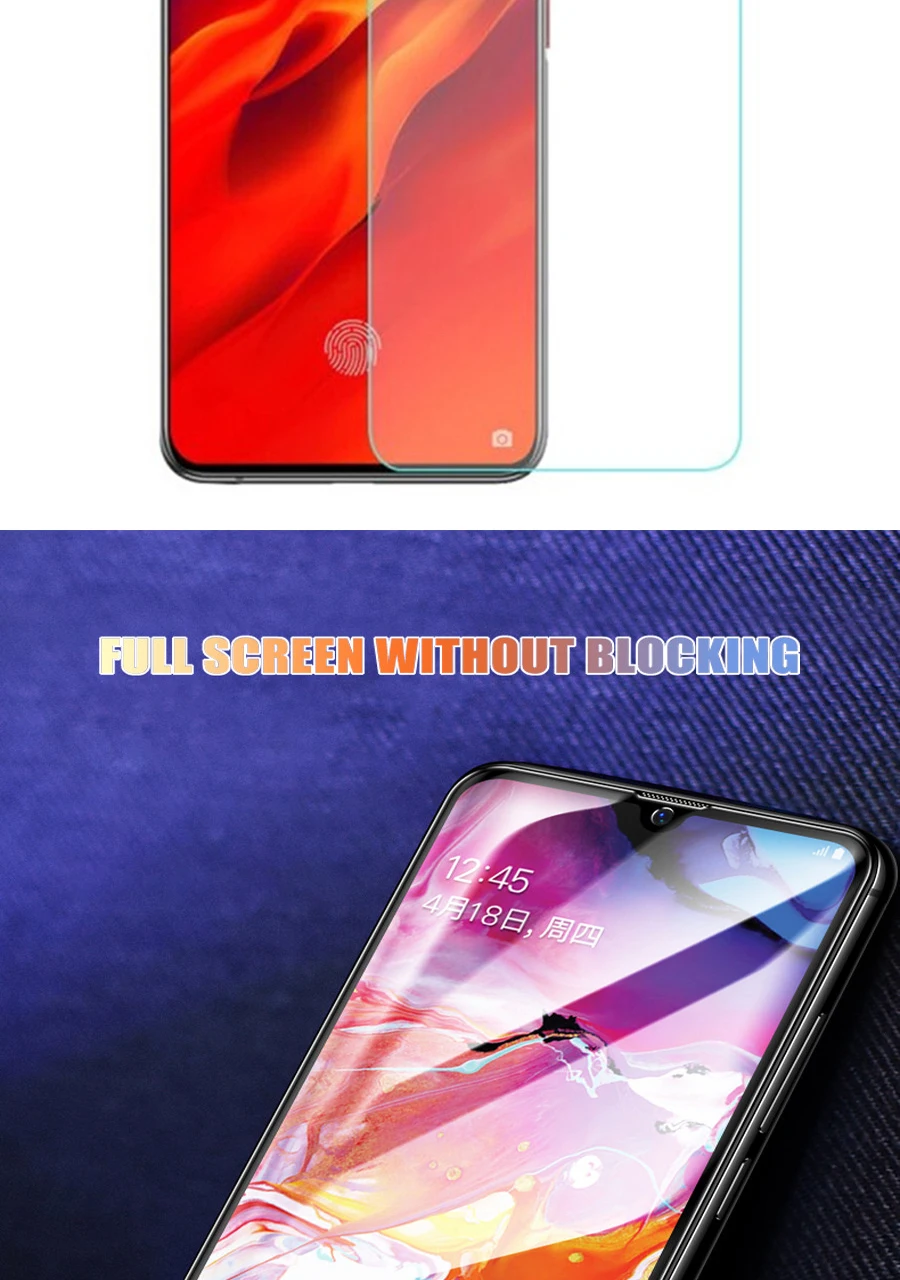 С уровнем твердости 9H закаленное Стекло для samsung Galaxy A10 A20 A20E A30 A40 A40S A50 A60 A70 A80 A90 M10 M20 M30 прозрачной крышкой закаленное Стекло