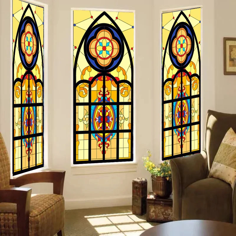 Стеклянные оконные пленки размером на заказ дверные наклейки самоклеящиеся или