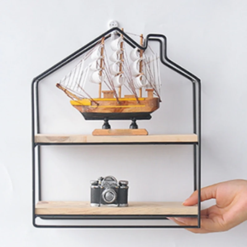 Скандинавская простая современная домашняя настенная декоративная полка для