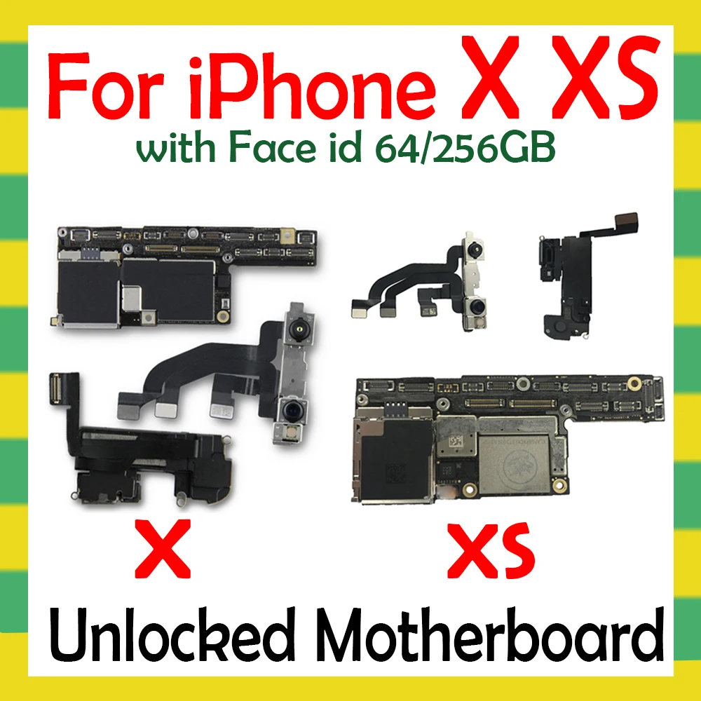 Материнская плата для iPhone X XS MAX NO/With Face ID разблокированная полная чипа