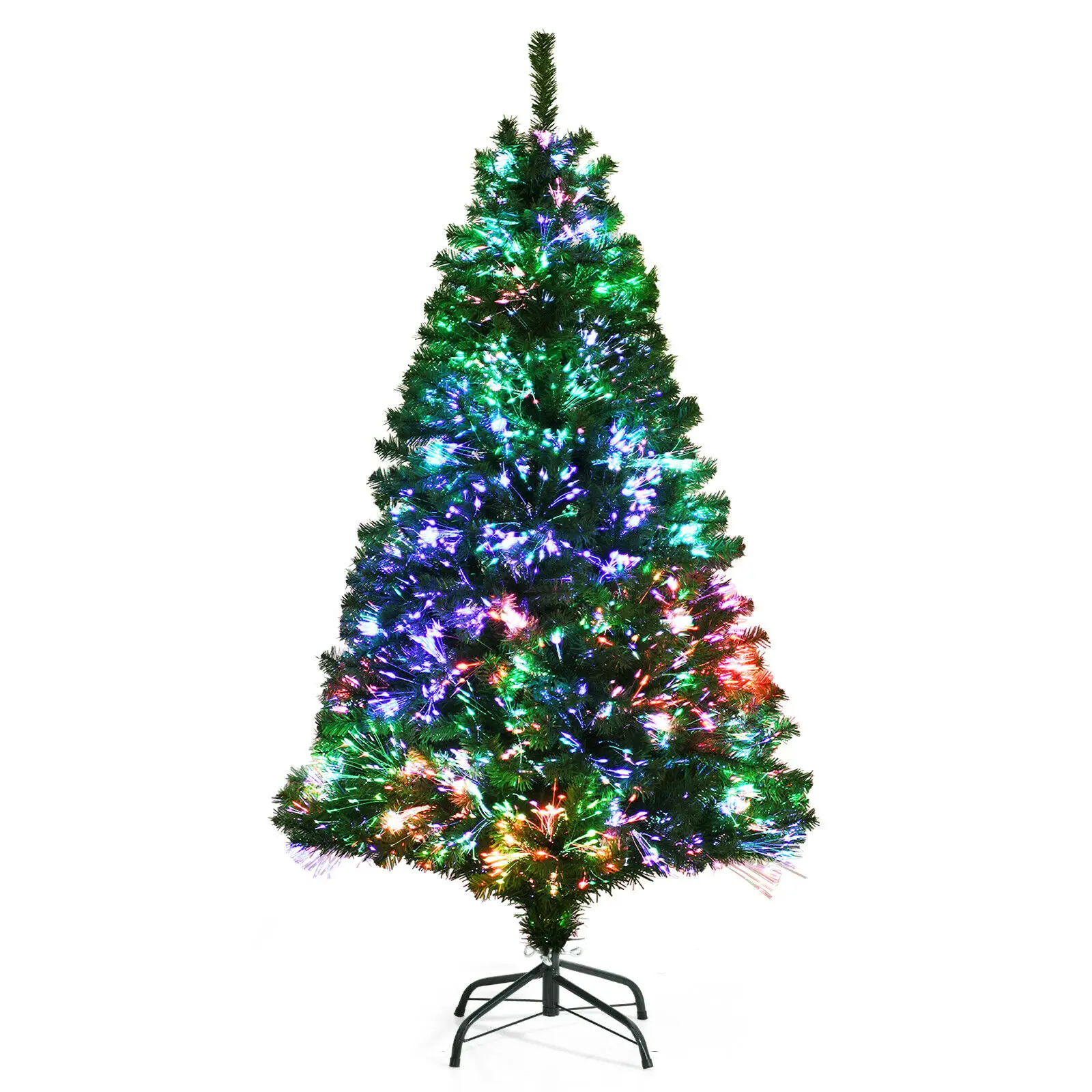 

Costway 5 футов/6 футов, предварительно подсвеченное волокно, искусственная Рождественская елка из ПВХ с 449/617 ветками, советы