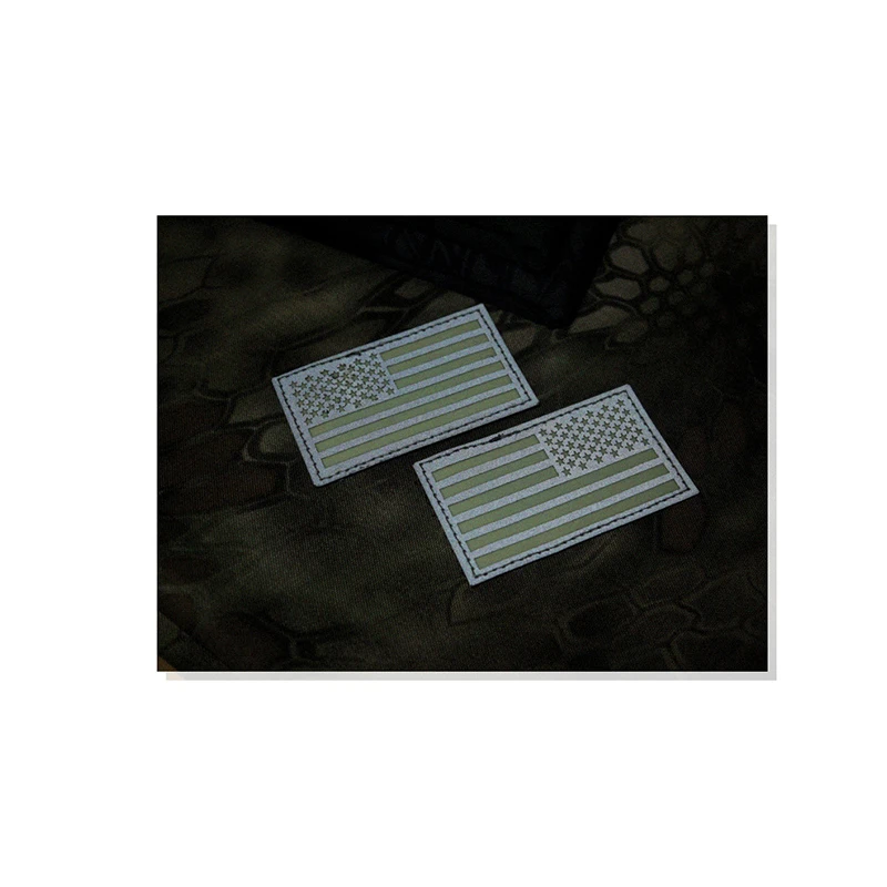Glow In Dark Reverse USA Flag Patch Army Navy Air Force Seal Uniform DIY Patches for Clothing Applique Badges | Дом и сад