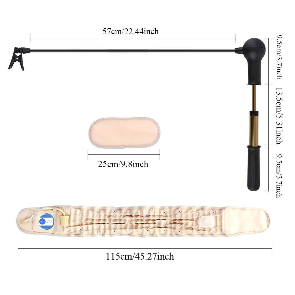 

Lumbar Air Traction Belt Back Spine Support Belt Backache Release Pain Health Care Massager Comfortable (29" - 49" Waist)