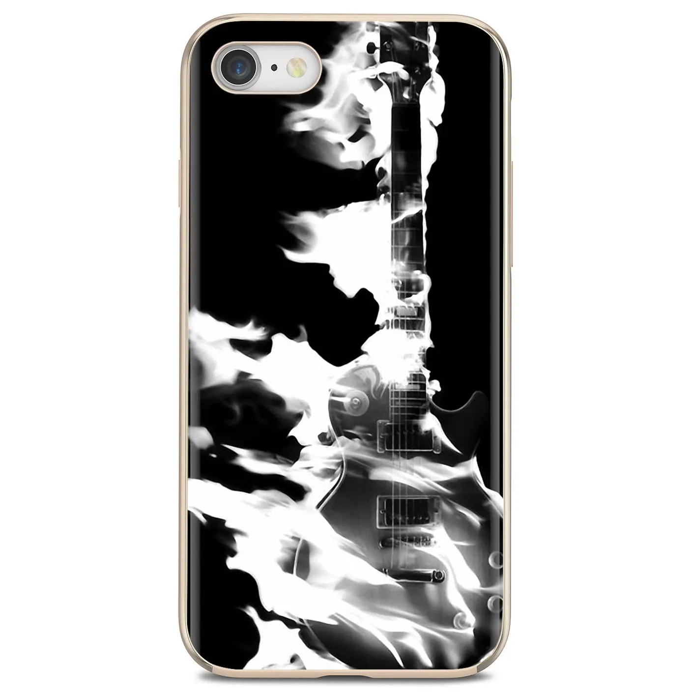 Мягкий Тонкий силиконовый чехол из ТПУ с рисунком Водяной и огненной гитары для