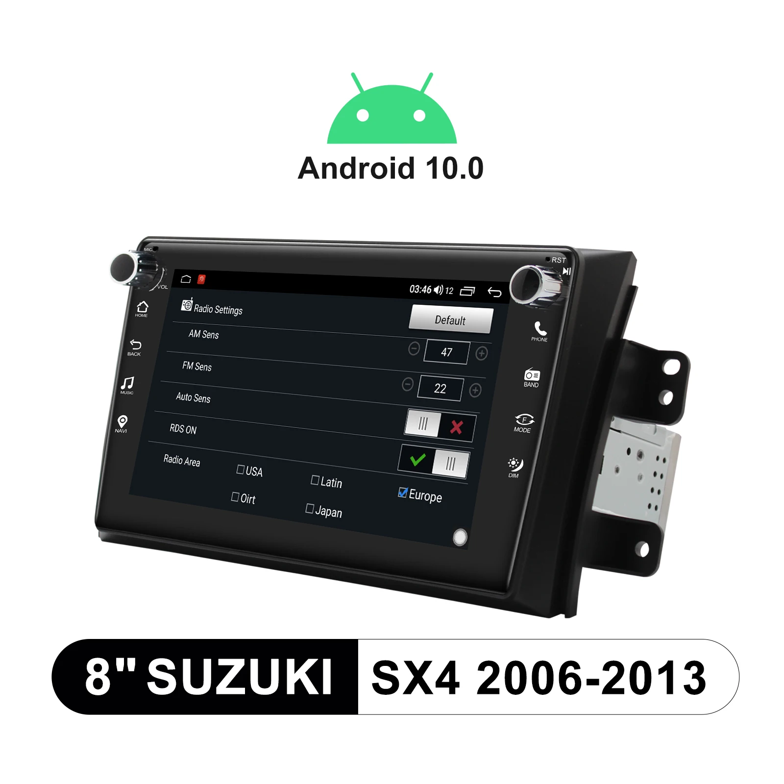 Lecteur multimédia pour Suzuki SX4 1280 – 720, 8 pouces, IPS, système Android 10.0, Bluetooth 5.1, GPS, caméra de sauvegarde, 2006x2013 p