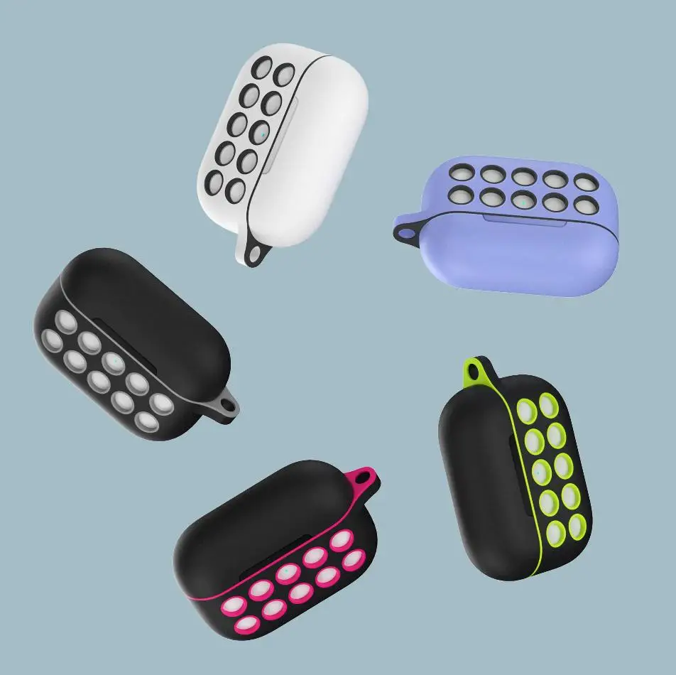 

Silicone Cover Anti-Fall Shockproof Portable Shell for Airpods Pro for Airpods 3/ AirPods Pro Earphone Case Protective