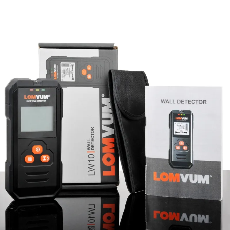LOMVUM металлоискатель детектор электропроводки настенный детектор кабель Профессиональный AC напряжение медь Дерево Обнаружение сканеры стен Многофункциональный