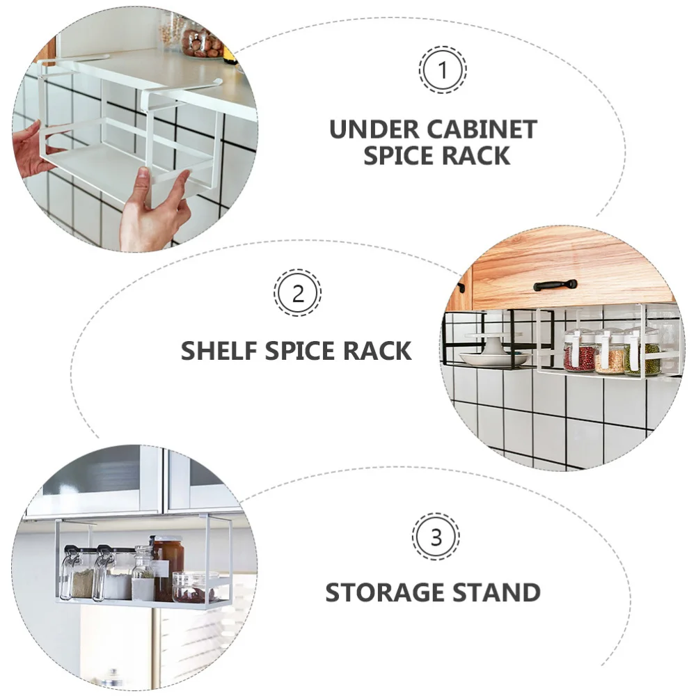 

1pc Multifunctional Lightweight Practical Storage Rack Seasoning Rack for Kitchen Restaurant