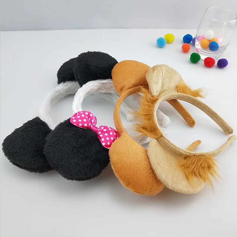 

Panda Bowknot Headband Kids Adults Animal Ear Headwear Headdress Costume Party Decor Halloween Christmas