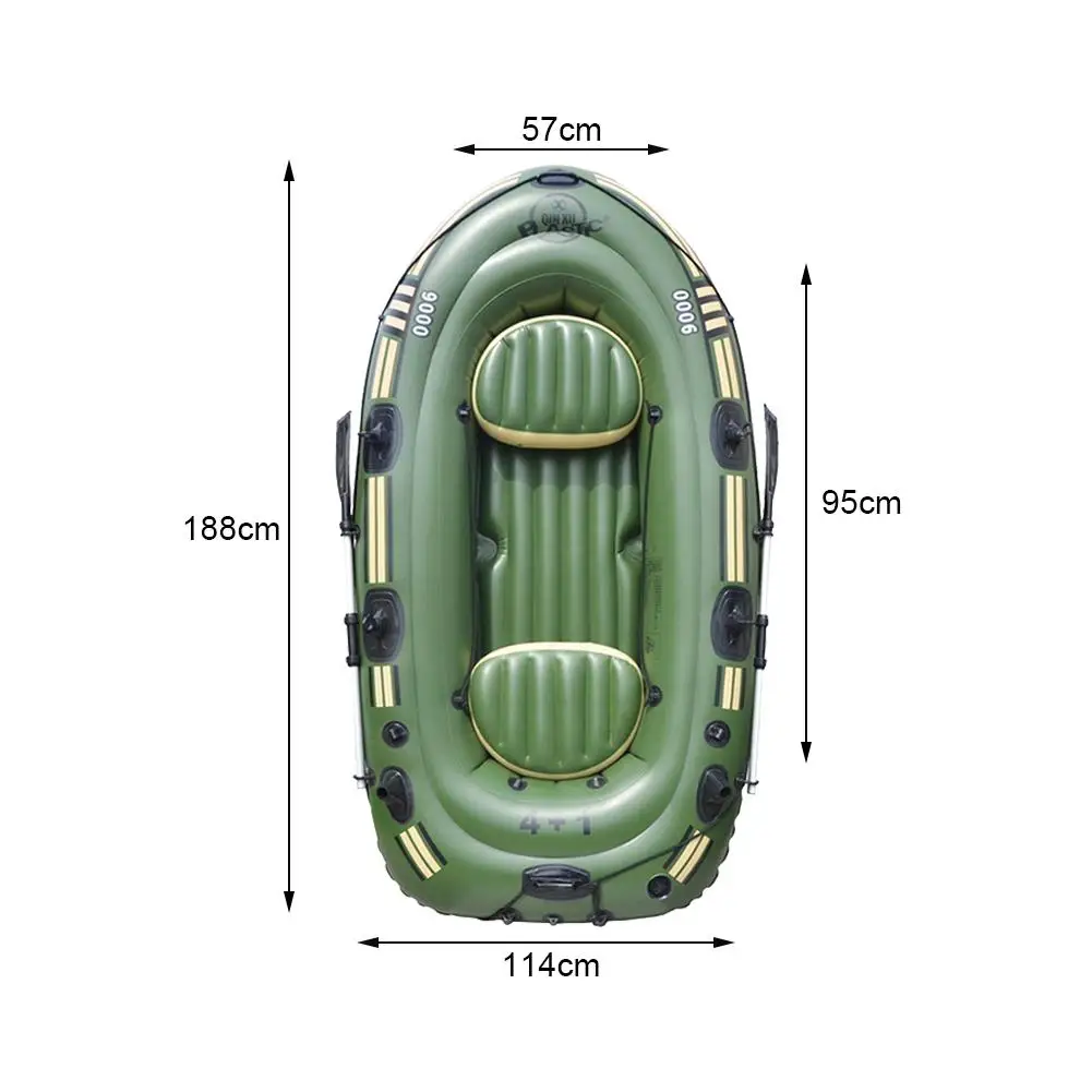 

Thick Drifting Boat Kayak Inflatable Fishing Boat Folding Portable Boat 2/3 Person PVC Kayak With Paddle Foot Pump Safety Rope