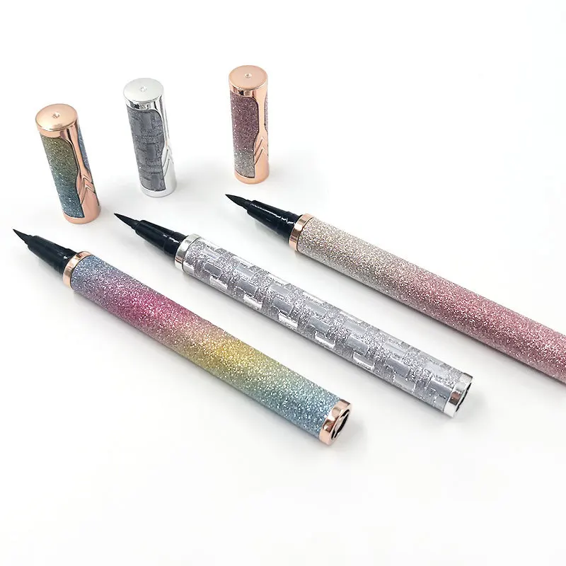 

Frosted Starry Sky Tube Self-adhesive Eyeliner Private Label Cosmetic Waterproof Viscosity Lash Eyeliner Pen No Blooming No Logo