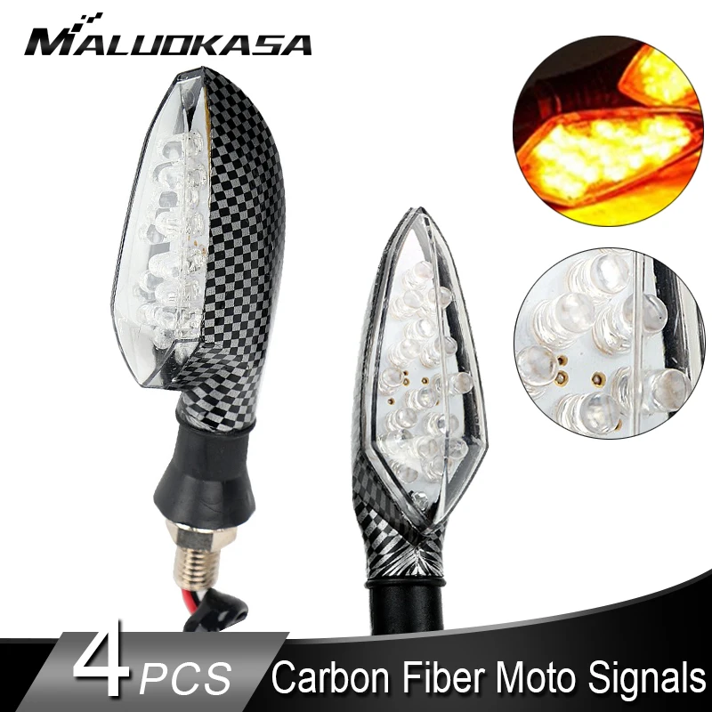 4 шт. светодиодный светильник поворотников для мотоцикла универсальный 10 мм стоп