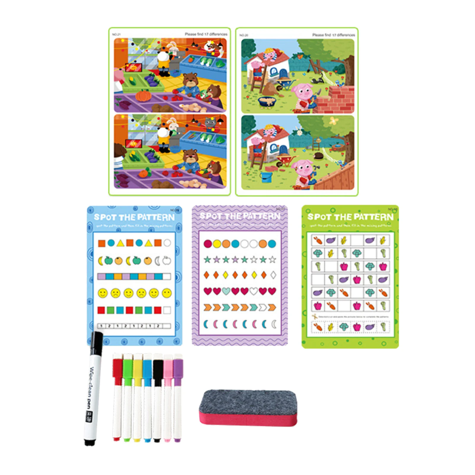 

Baby Montessori Drawing Card Art Scribble Educational Toys for Children