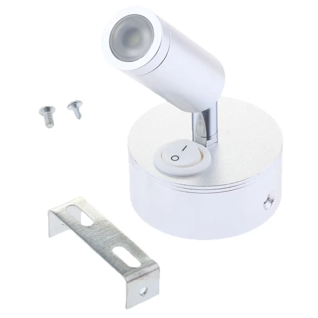 

12V 3W LED Spot Light Reading RV Camper Trailer Boat Wall Mount - 3000K Warm Light ＆ 6000K Cool Light