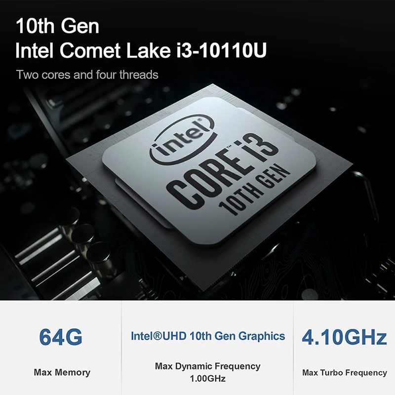 Beelink SEI Мини ПК 10th Intel I3 10110U 2 1 ГГц Turbo 4 64G Wi Fi 6 USB3.0 Bluetooth 5 0 SSD NVME/SATA 2280 офисные мини