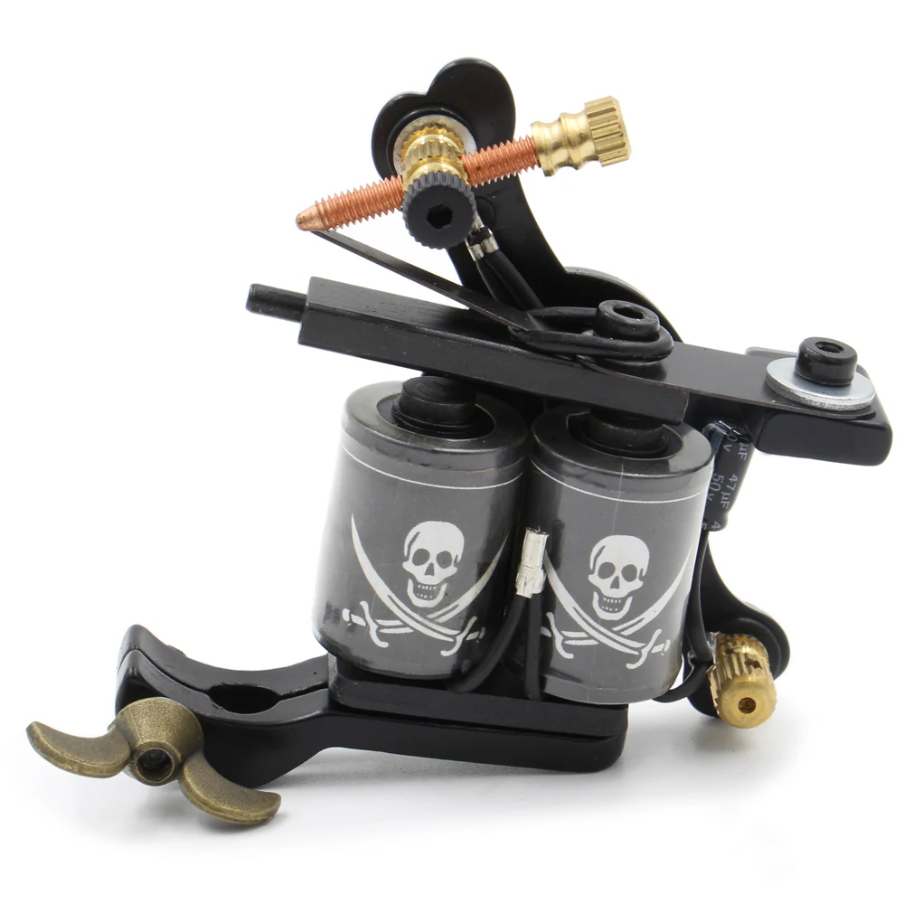 Профессиональная тату-машинка с 10 катушками новый стиль чугунная рама для