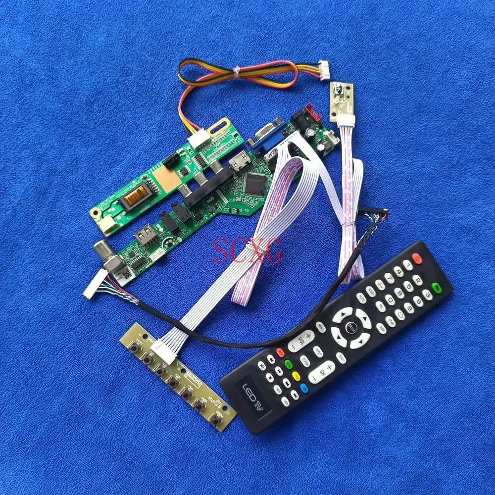 

1CCFL HDMI-compatible USB VGA KitPanel controller driver board 20-Pin LVDS Analog signal Fit B121EW01/B121EW02/B121EW03 1280*800