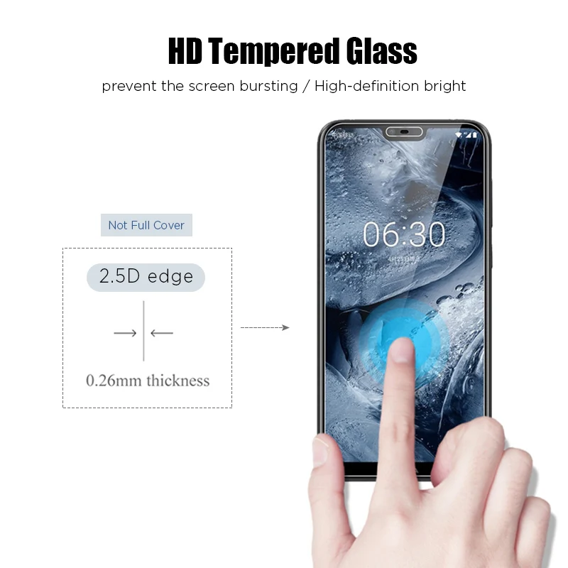 Защитное стекло для Nokia 1 3/2 3/5 3/8 3 5G C2 Tennen HD Защита экрана Lumia 635 640 950 C1 Tava C5 Endi 9H |