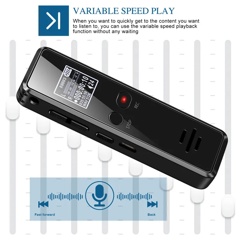 Профессиональный диктофон V90 8 ГБ/16 ГБ/32 ГБ USB 96 часов цифровой Аудио Диктофон с WAV