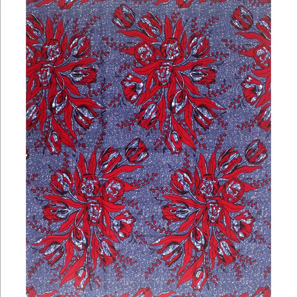 

6 Yards African Mitex Wax Print Ankara Fabrics Kitenge/Pagnes/Tissues Africain/ Lapa/Chitenge Y-597