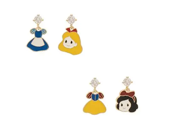 Новинка 1 пара классические милые серьги принцессы с подвеской для женщин и