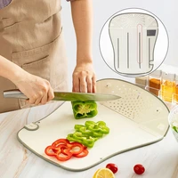 household folding chopping board anti mildew antibacterial draining kitchen 4 in 1 multi function grater grinder nonslip surface